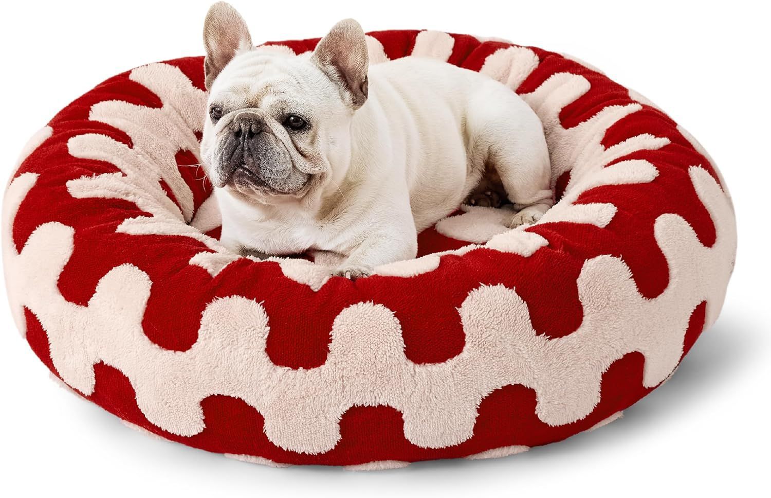 Cama para gatos y perros pequeños PETfecto Toast — cama semiabierta de lana de cordero, colección otoño-invierno