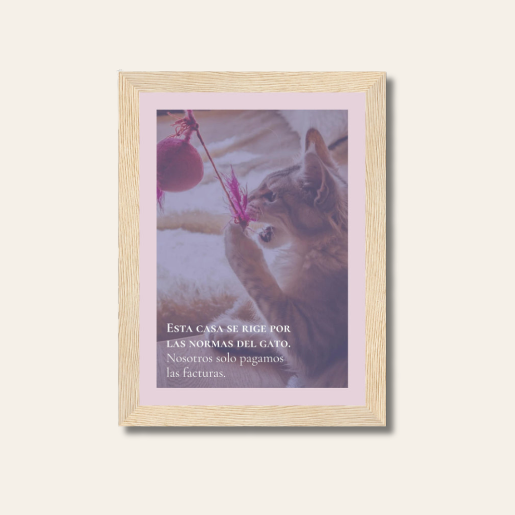 Póster enmarcado en madera con acabado semimate | Incondicional