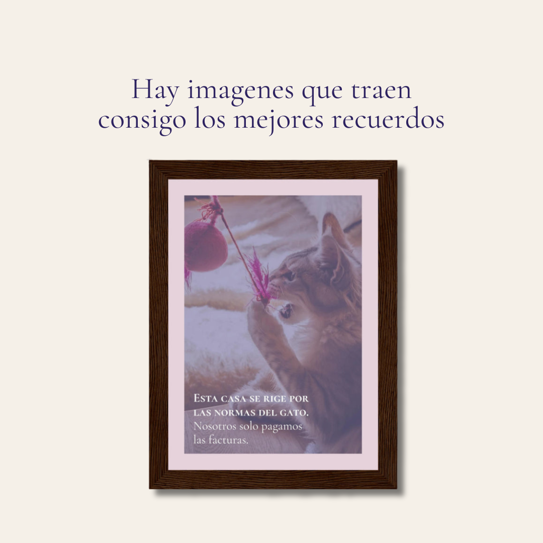 Póster enmarcado en madera con acabado semimate | Incondicional