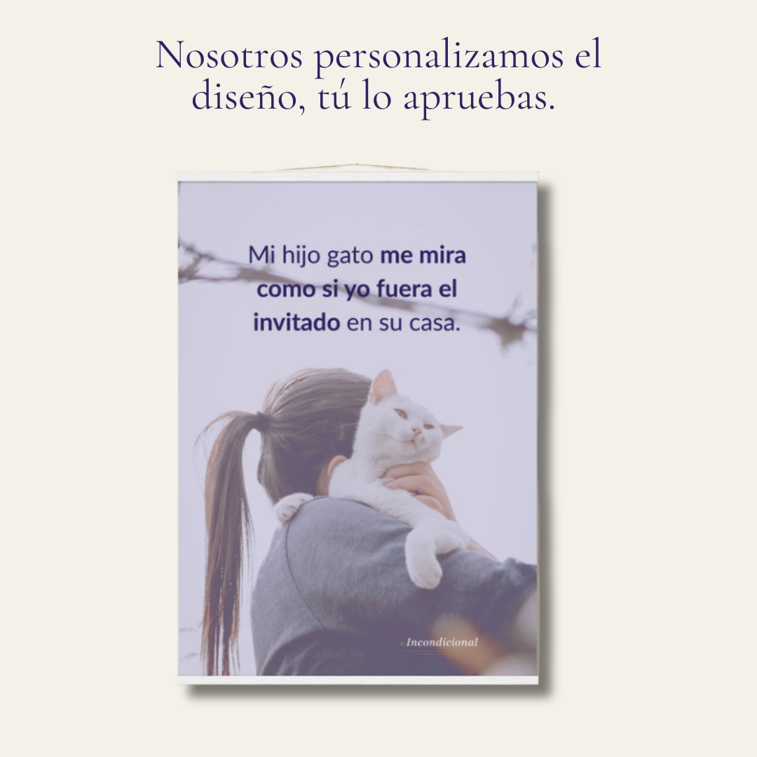 Póster personalizado con tu mascota | Papel semimate premium