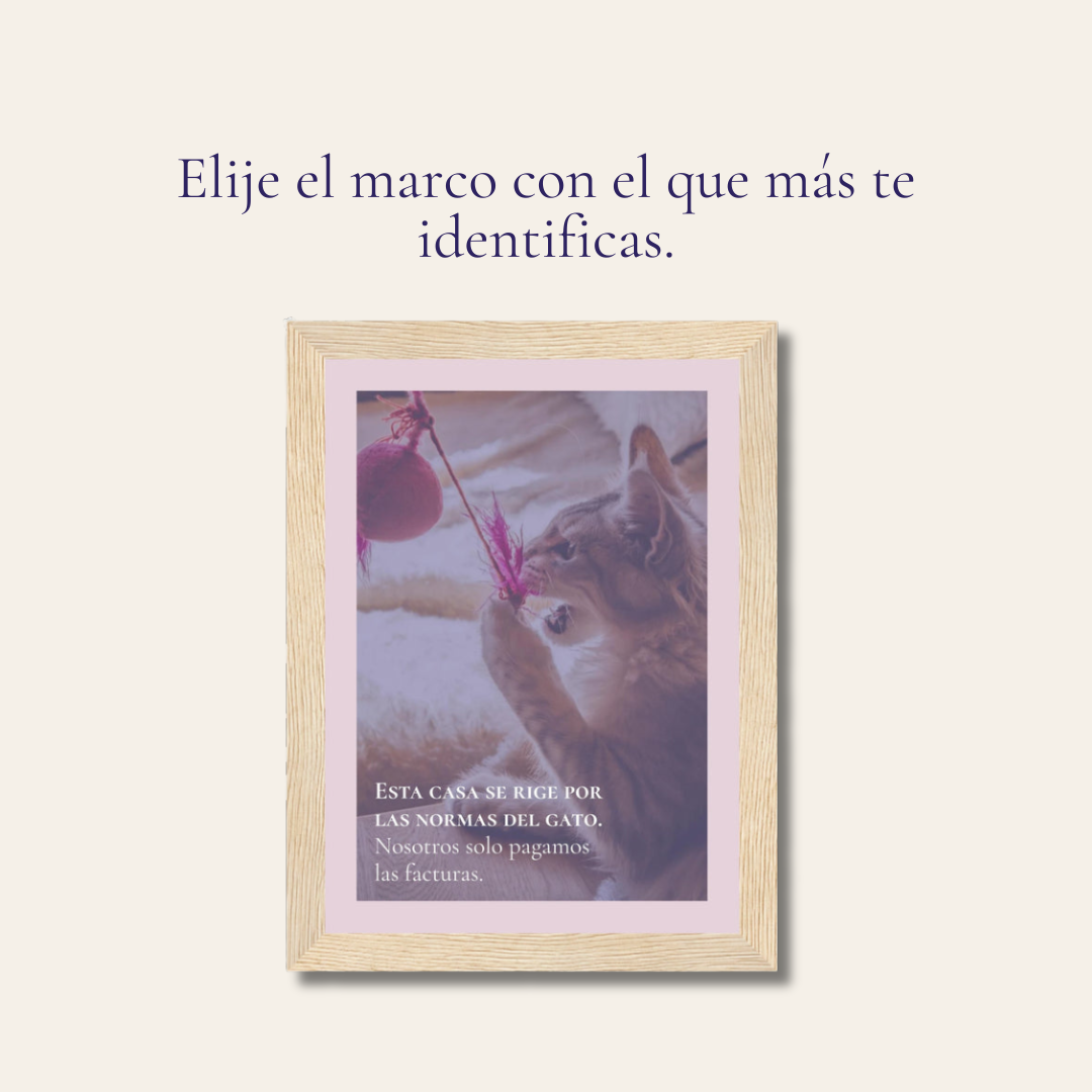 Póster enmarcado en madera con acabado semimate | Incondicional