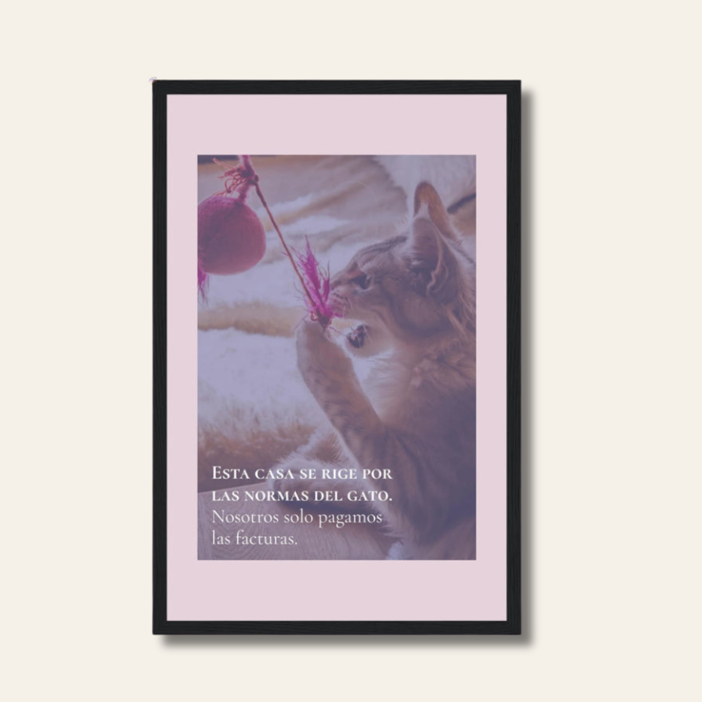 Póster enmarcado en madera con acabado semimate | Incondicional