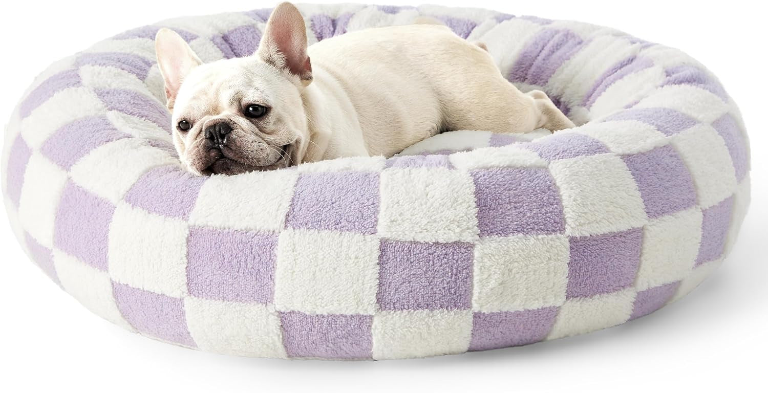 Cama para gatos y perros pequeños PETfecto Toast — cama semiabierta de lana de cordero, colección otoño-invierno